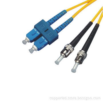 SC/PC-ST/PC Singlemode Duplex Fiber Optic Patch Cord